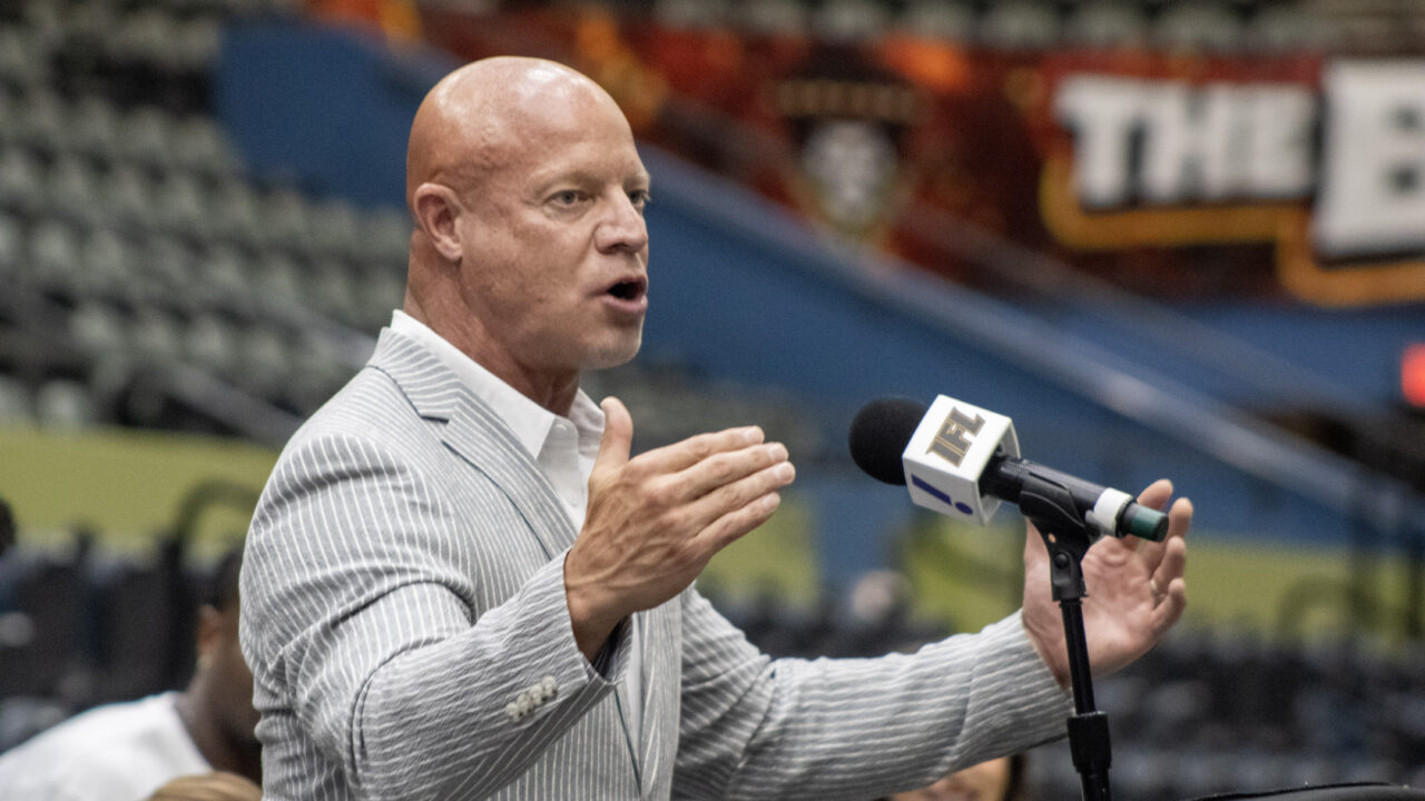 IFL commissioner Todd Tryon during Media Day of IFL Championship