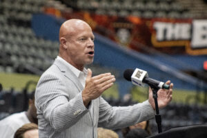 IFL commissioner Todd Tryon during Media Day of IFL Championship